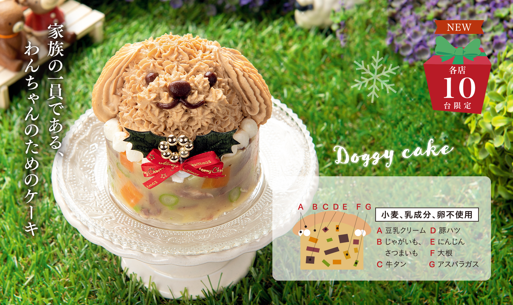 店舗受取予約 わんちゃんのケーキ 犬用ケーキ 21クリスマス予約 ムッシュ マスノ アルパジョン